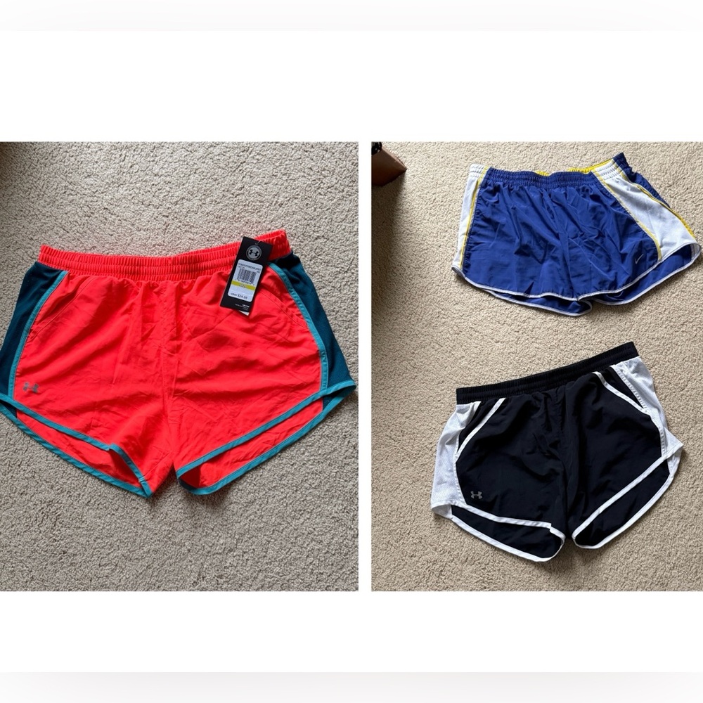 Under Armour Women's Athletic Shorts - Coral, Navy, Black